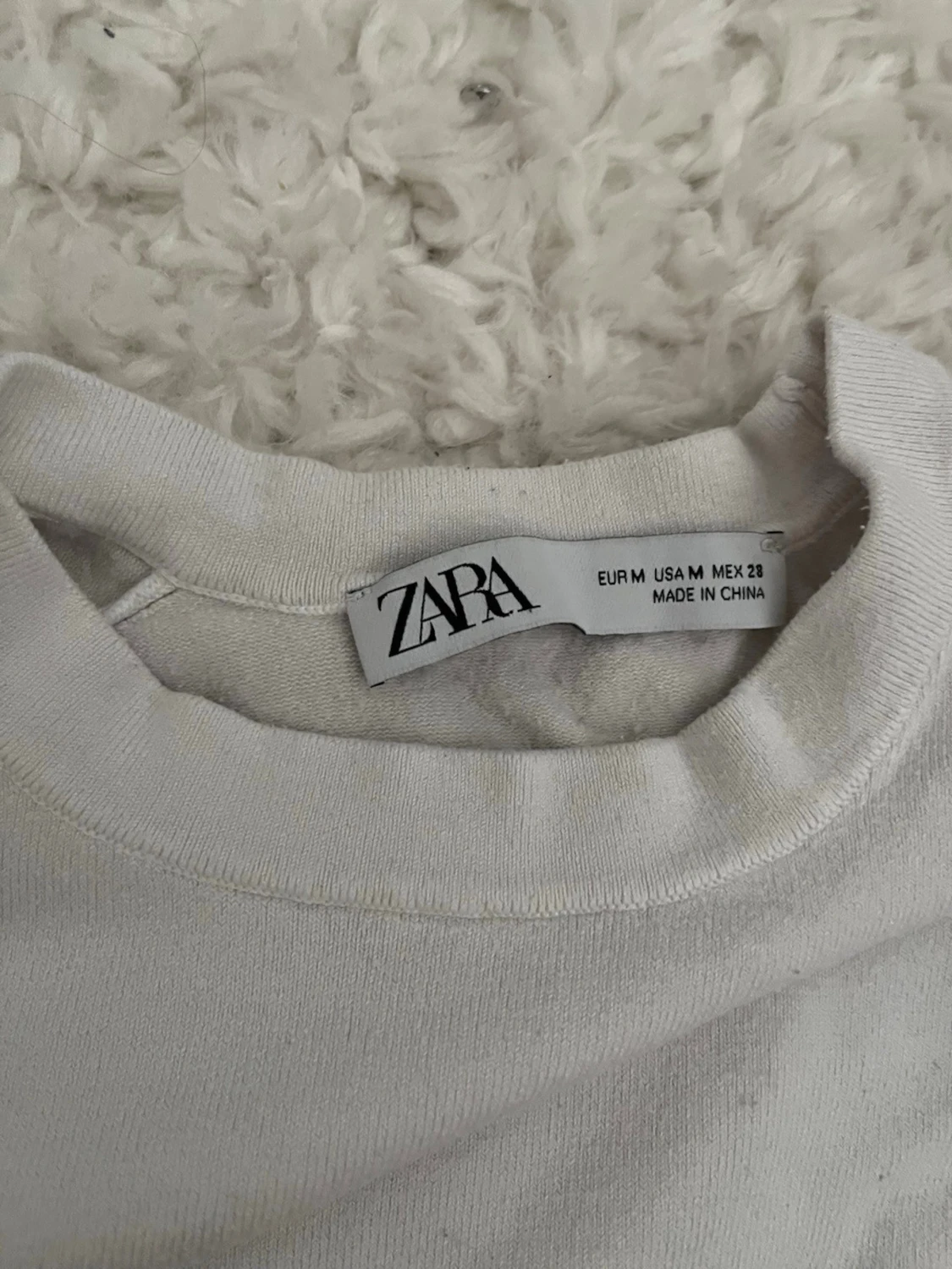 Vit kortärmad topp från ZARA - 1