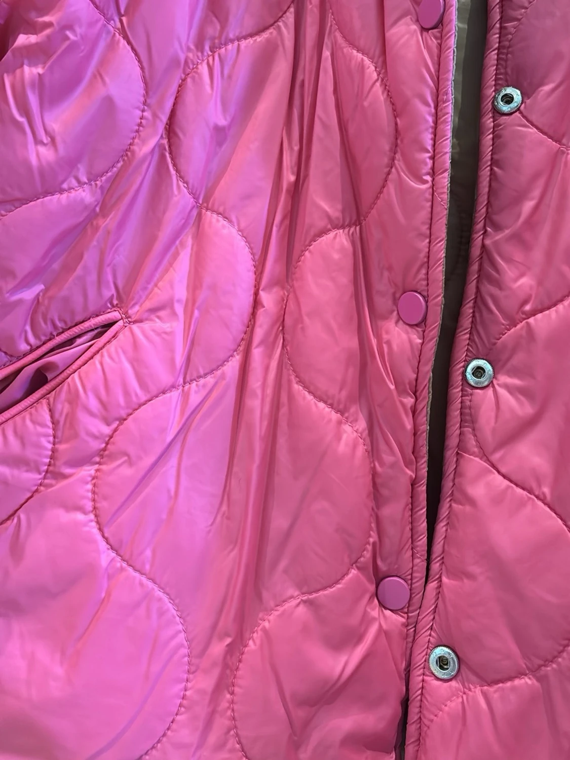 Quiltad vindjacka i rosa och beige! (Ut och in jacka två färger samma jacka) - 3