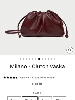Clutch bag - Vinröd väska/clutch bag från Raffinato. Endast en liten defekt (bild 4)💞