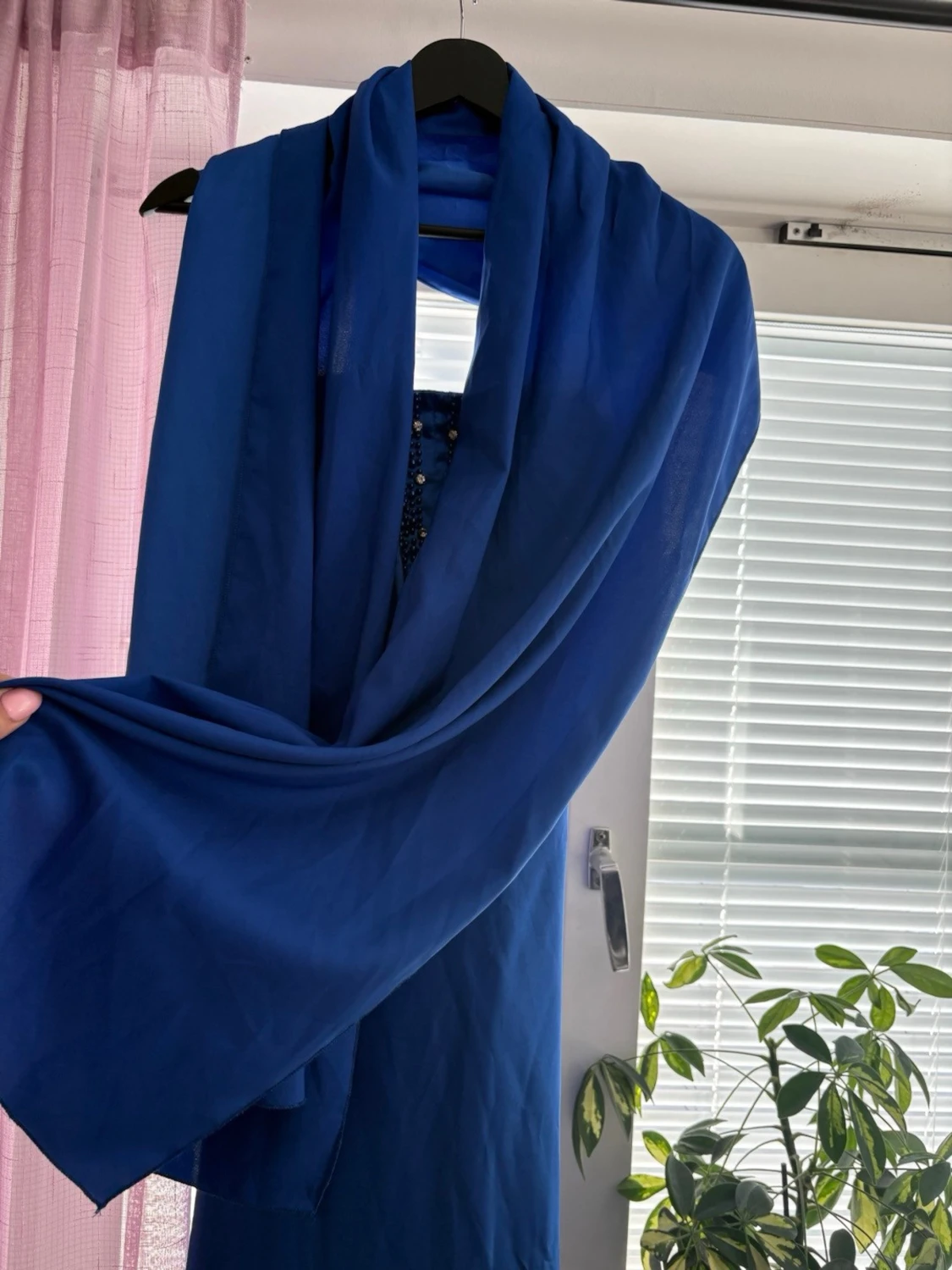 LAUTINEL Blå balklänning med pärldetaljer strl S/M (se bilder) - 4