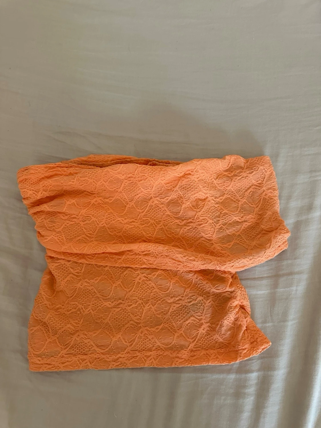 Orange off shoulder crop top - 3