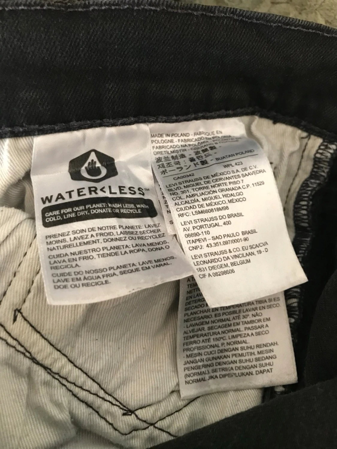 Svarta Levi's 512 jeans med rak passform - 6