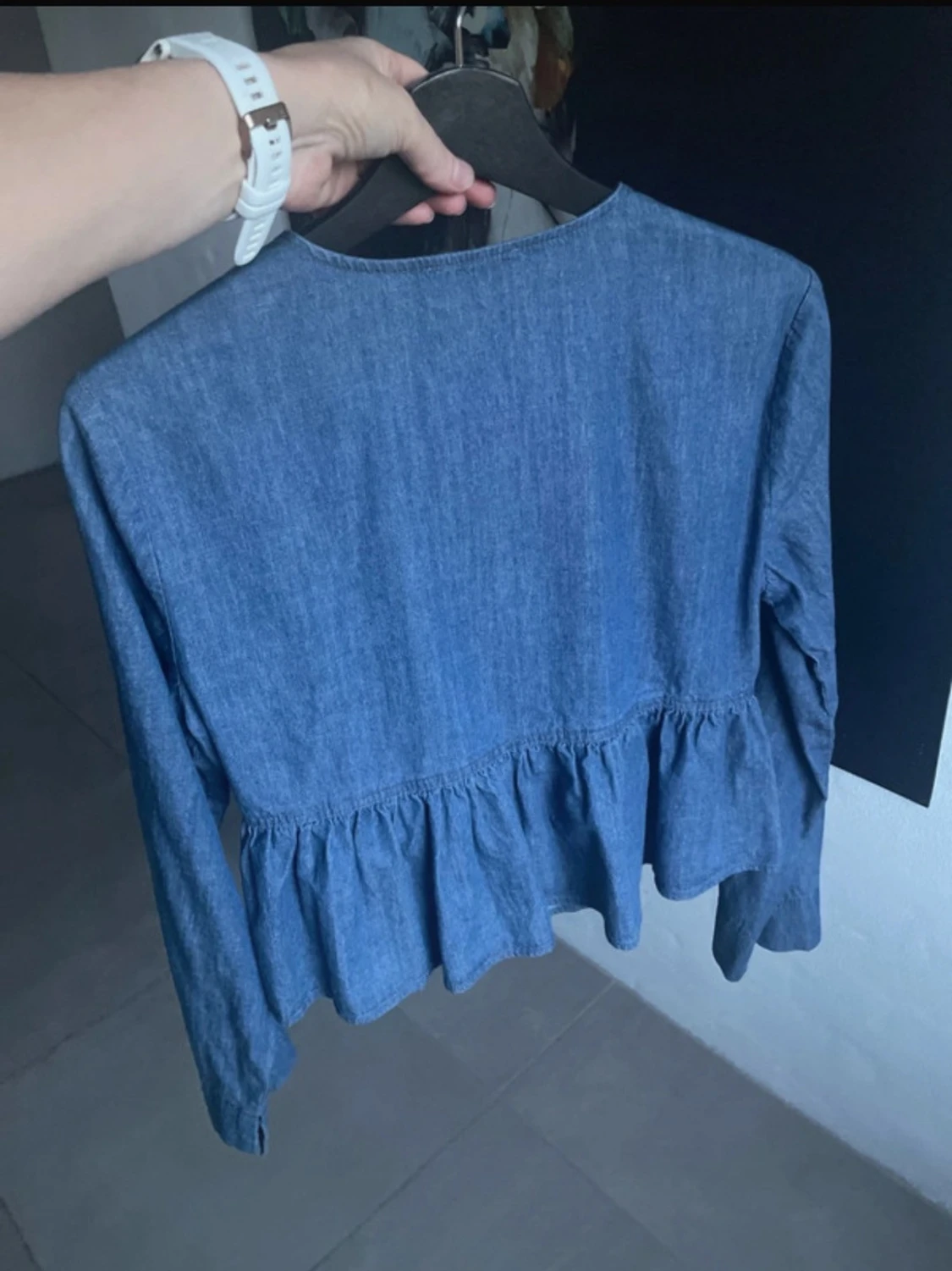 Blå jeansblus från Soaked - 1