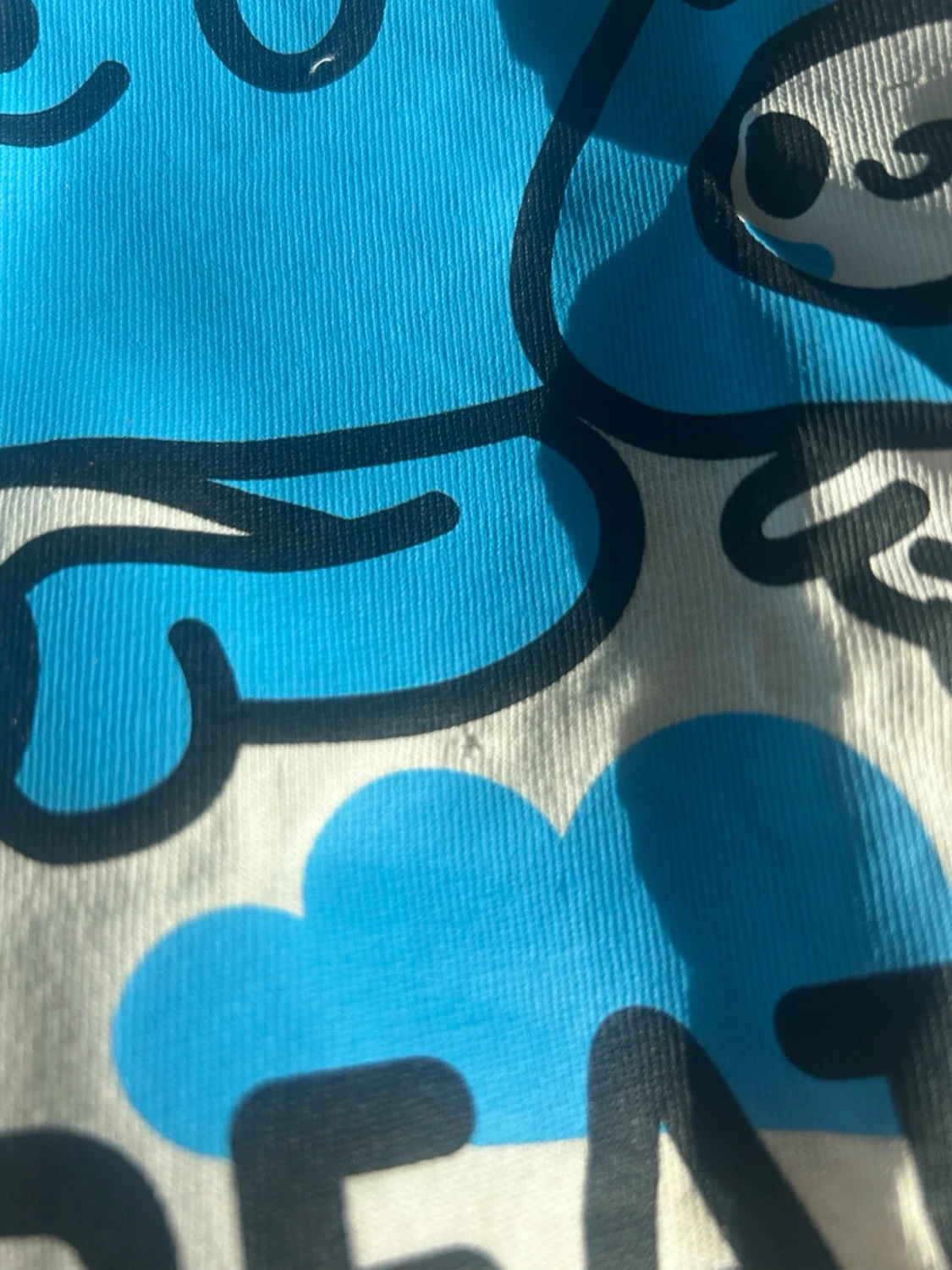 Vit långärmad t-shirt med tryck - 4
