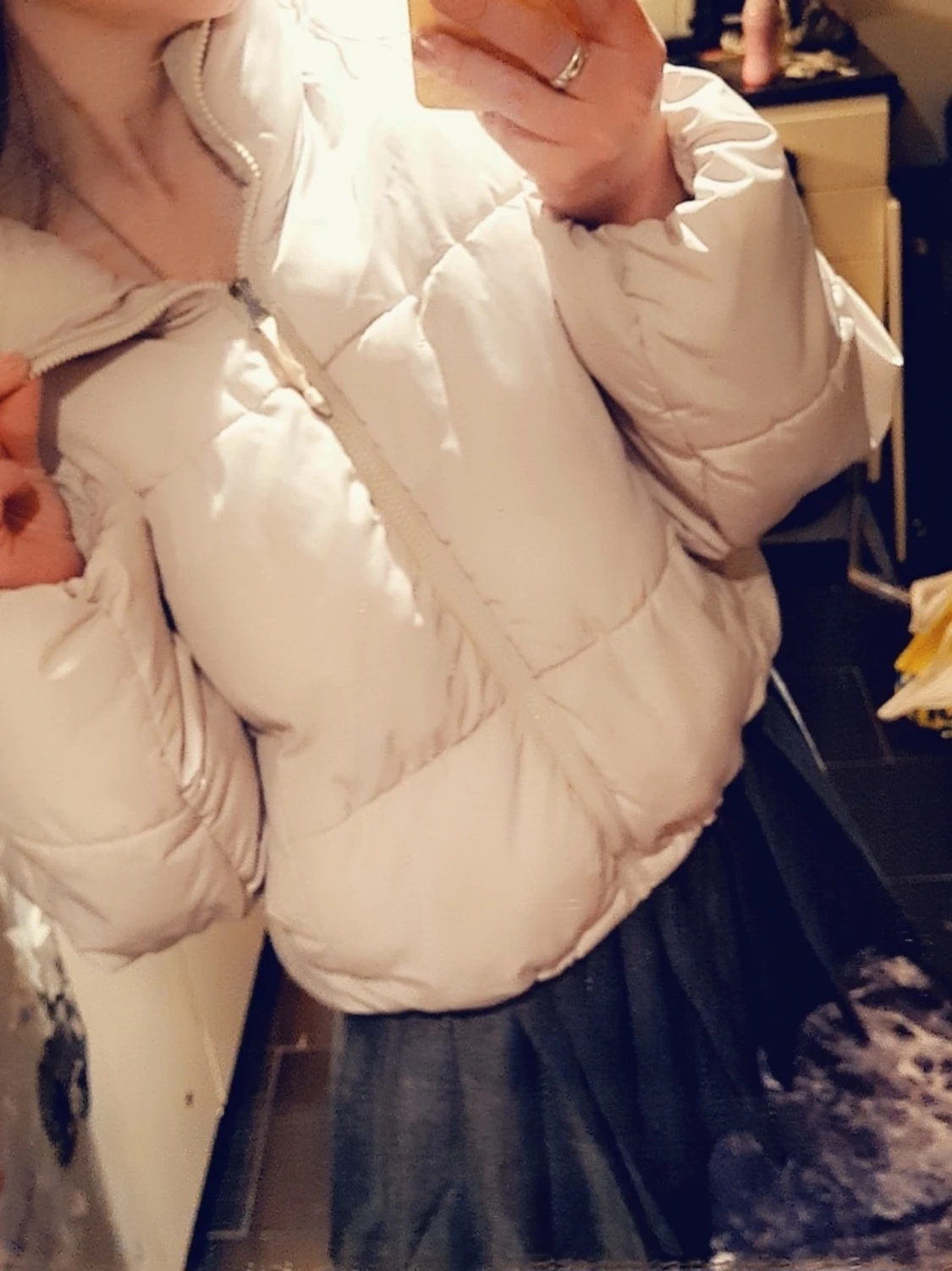 Beige pufferjacka från H&M Divided - 2