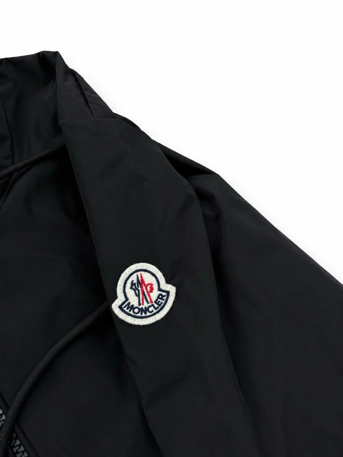 Svart Moncler vindjacka med huva - 3