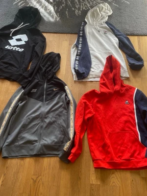 mix av hoodies  - nike, fila, lotto och loque sportif.  Alla storlek L, 100 kr styck, tillsammans 289 kr