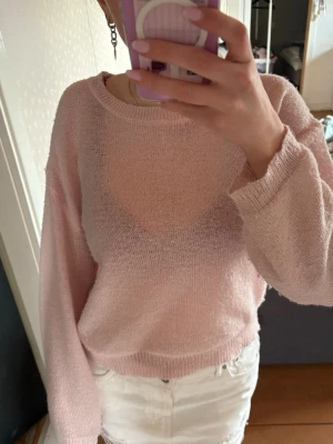 Ljusrosa stickad tröja - Söt somrig tröja 