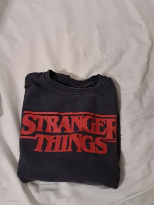 Stranger Things hoodie - Netflix film stranger things collab med zara och jätte fin skick prisen är 400 kr jätte bra tröja för någon som gillar serien eller någon som gillar snygga hooddies