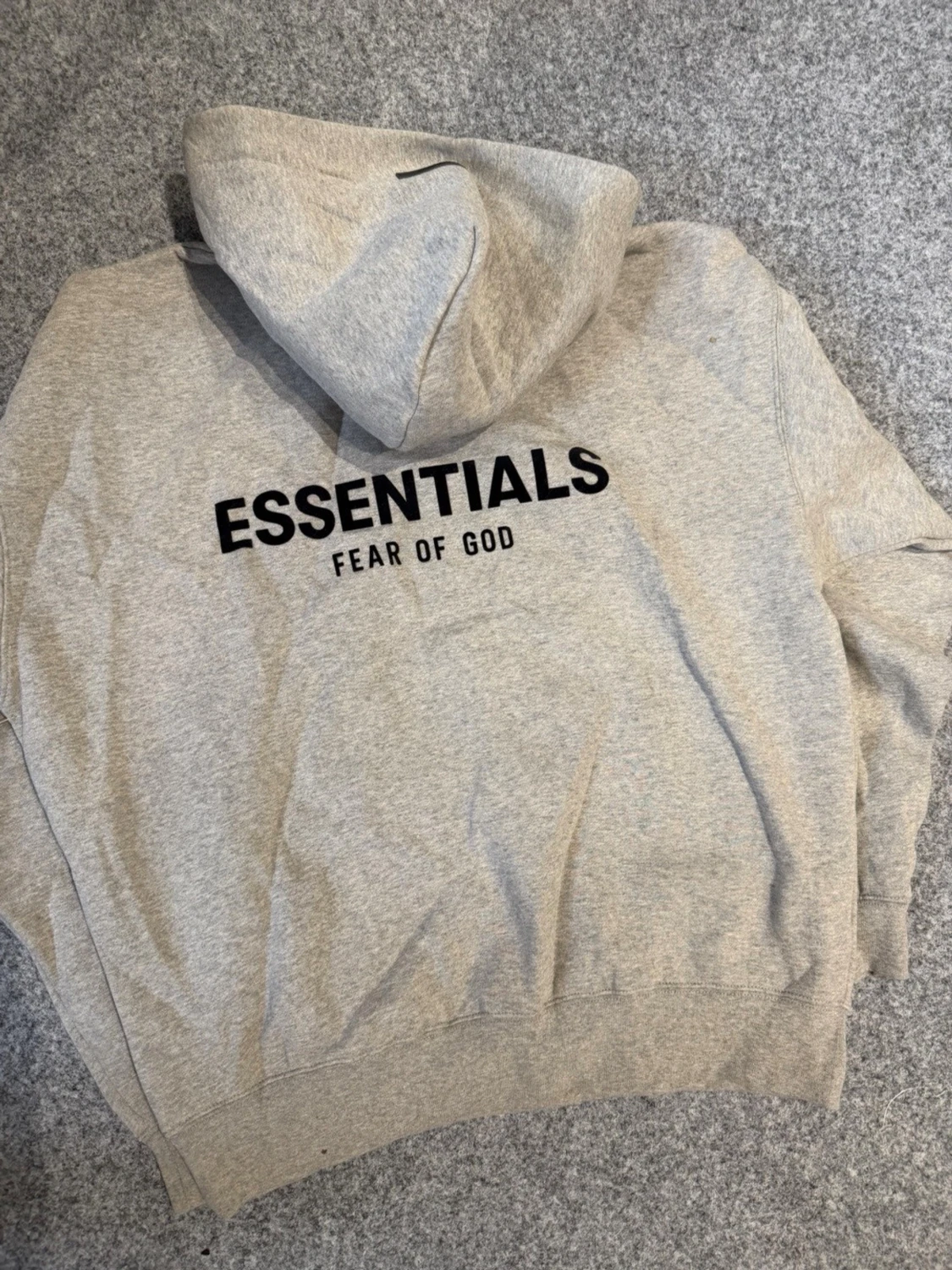Essentials dark oatmeal gray hoodie - 2