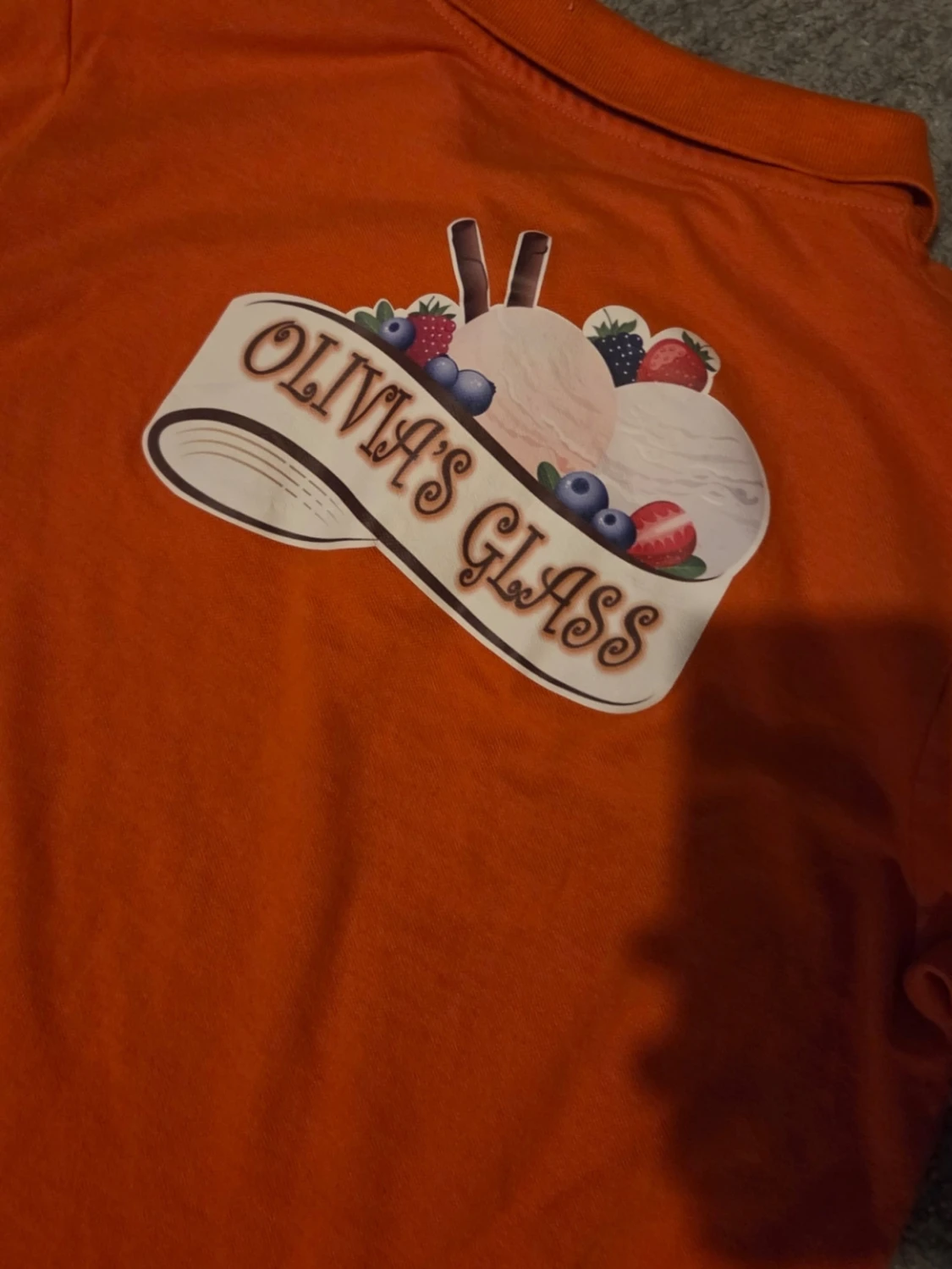 Orange pikétröja Olivias Glass - 2