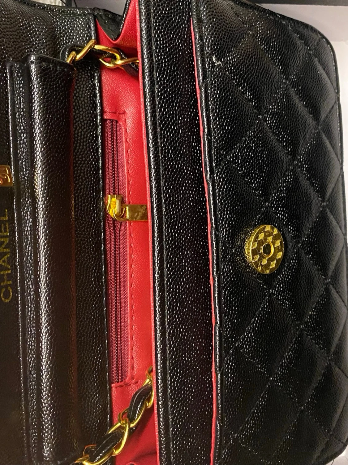 Svart Chanel quiltad handväska - 4