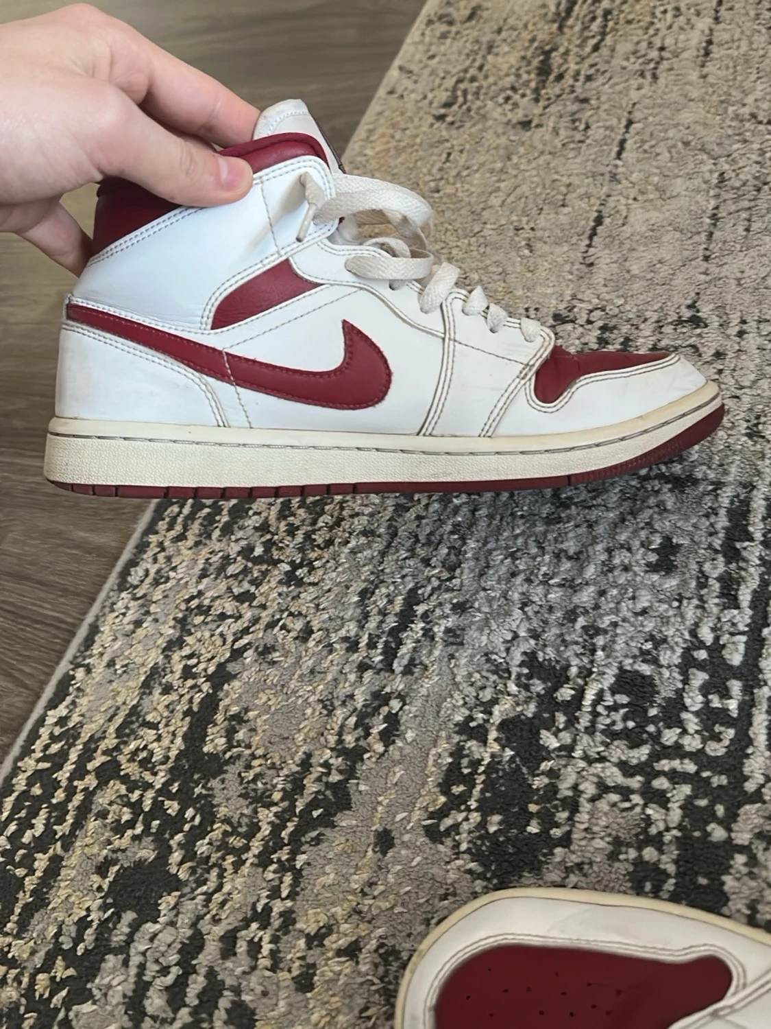 Nike Air Jordan 1 Mid röd/vit - 3