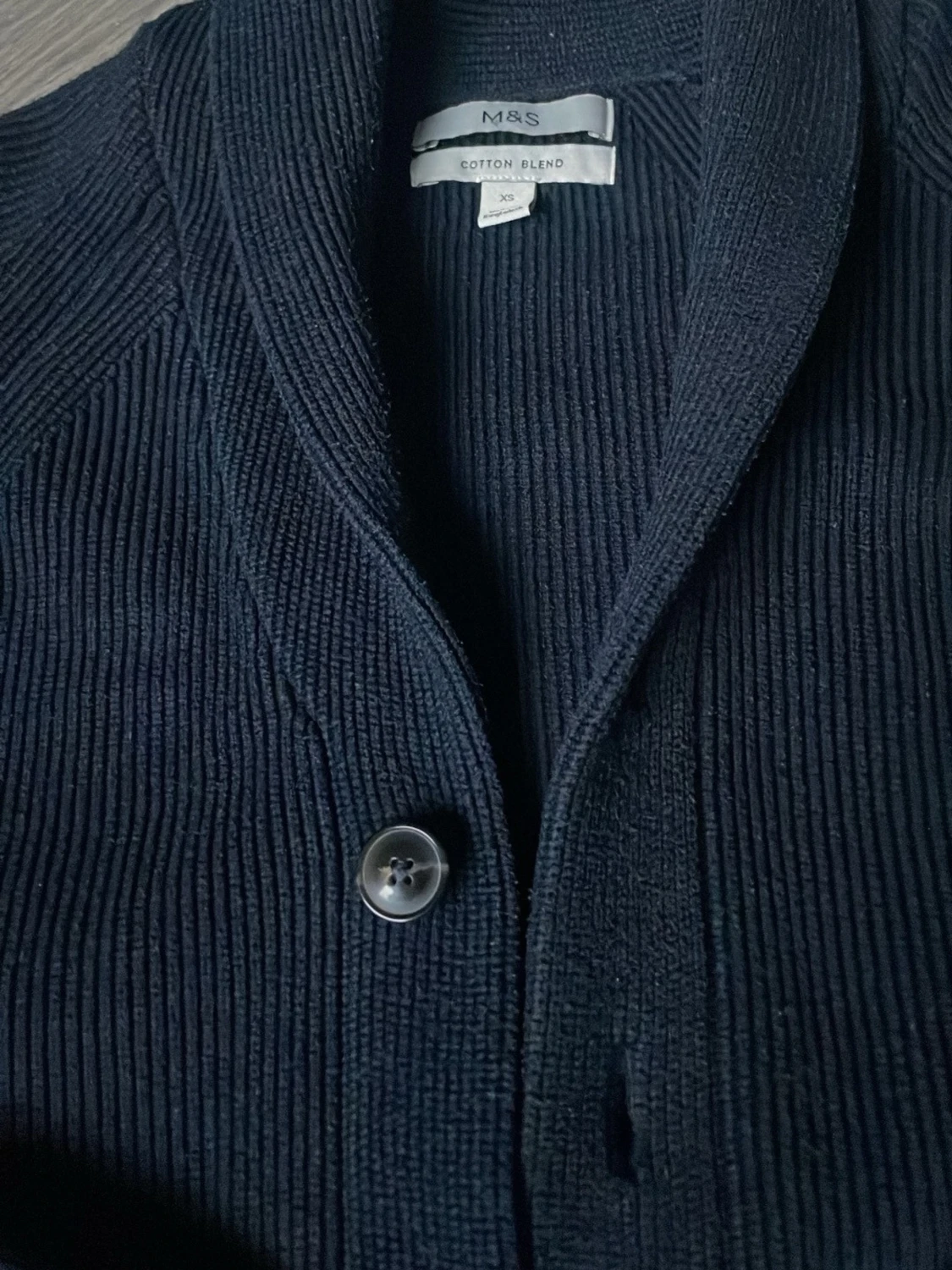 Svart ribbad kofta från M&S - 1