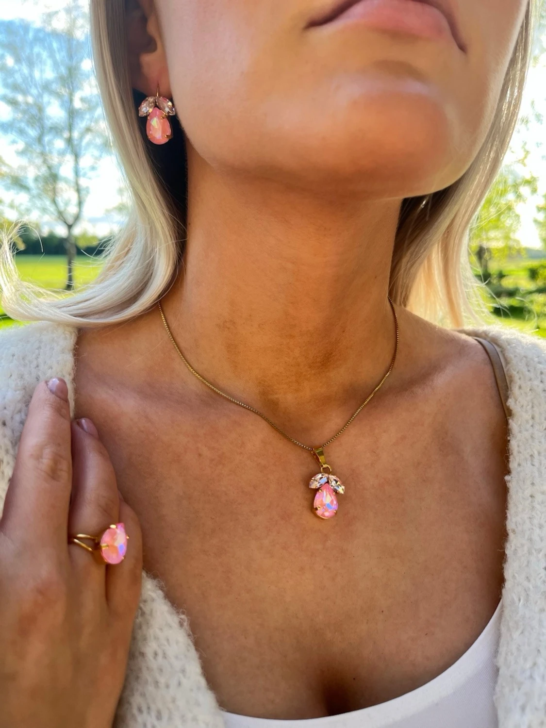 Smyckesset Light Rose Crystal - 5
