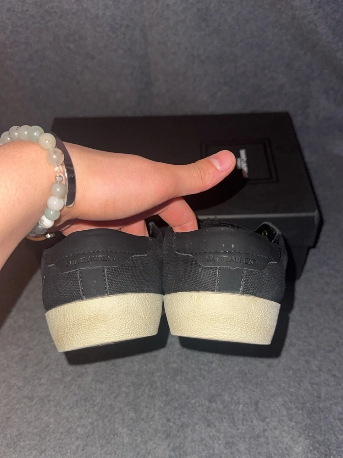 Saint Laurent svarta låga sneakers - 3