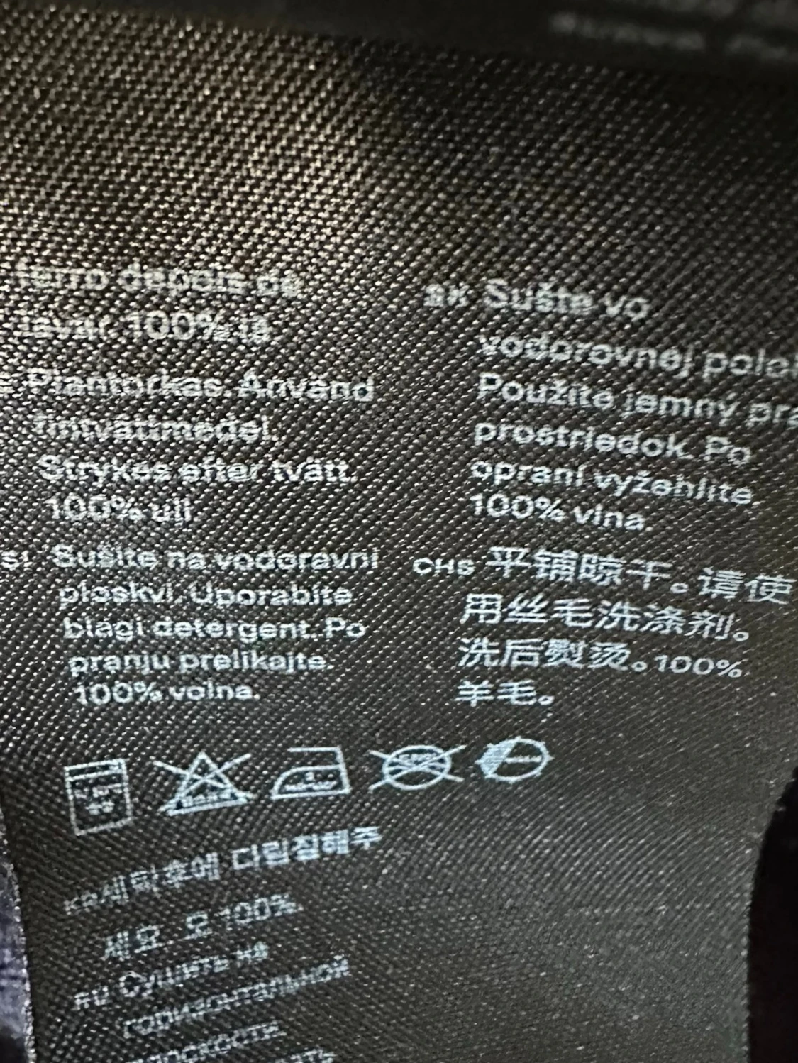 Mörkblå Arket långärmad pikétröja - 4