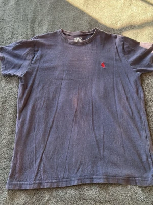 Mörkblå t-shirt från Polo Ralph Lauren - Klassisk mörkblå t-shirt från Polo Ralph Lauren med röd broderad logga på bröstet. Tillverkad i mjuk bomull och har rund halsringning samt korta ärmar. Perfekt basic-plagg med snygg passform och stilren design.