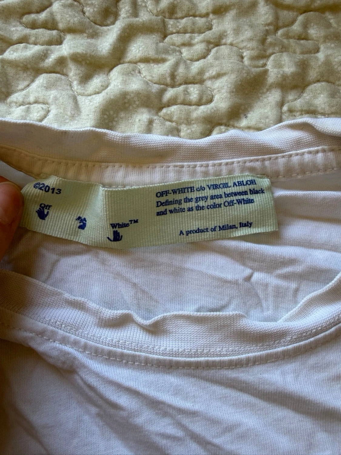 Vit Off-White t-shirt med tryck - 1