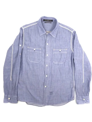Stone Island Denim Shirt  - •The Shirt has been gently used and is in very good condition •Size: L •Color: Blue •Retail price: 4000Sek •Pit to Pit: 55.5cm Length: 71cm