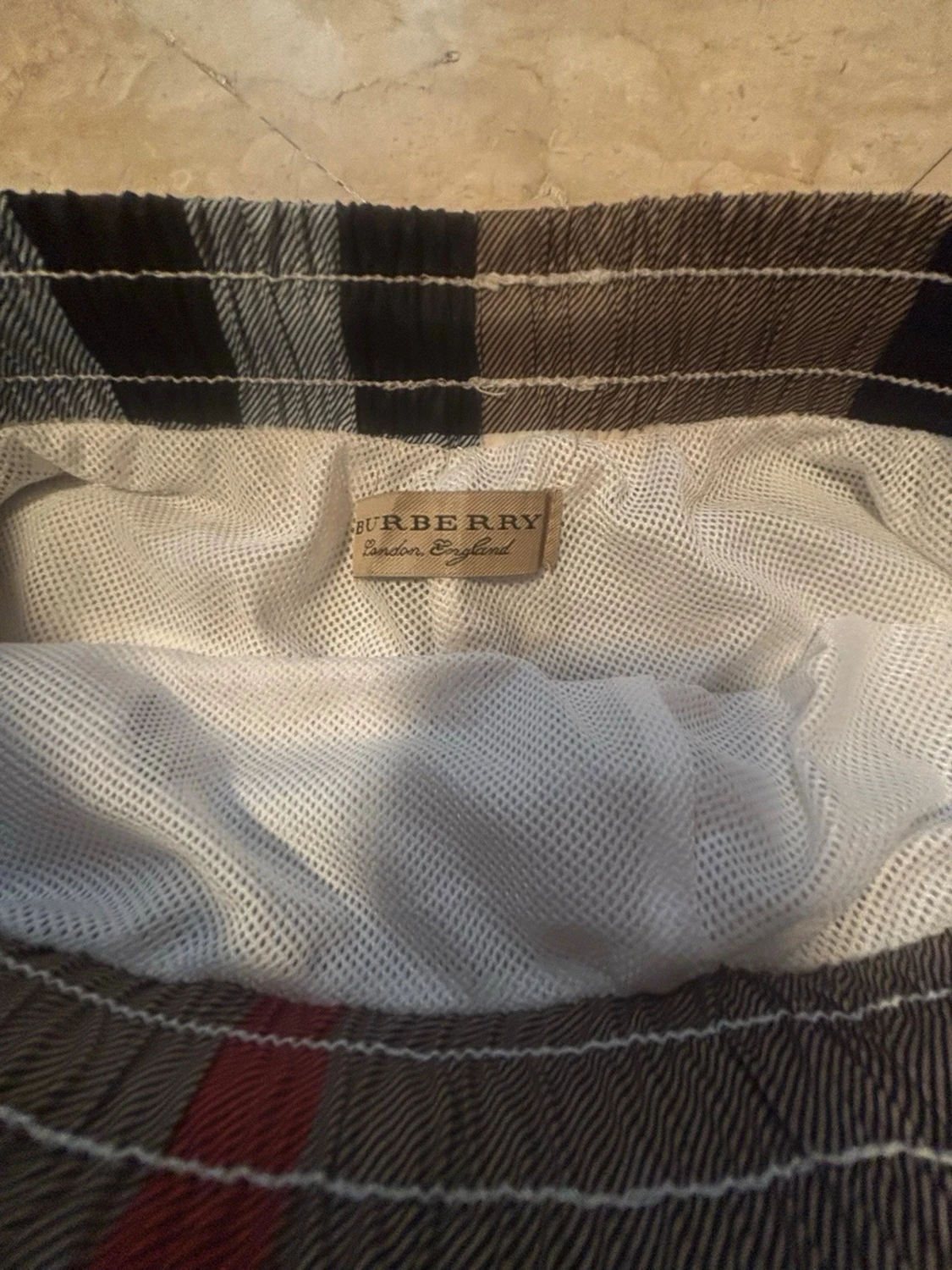 Rutig shorts med snörning - 2