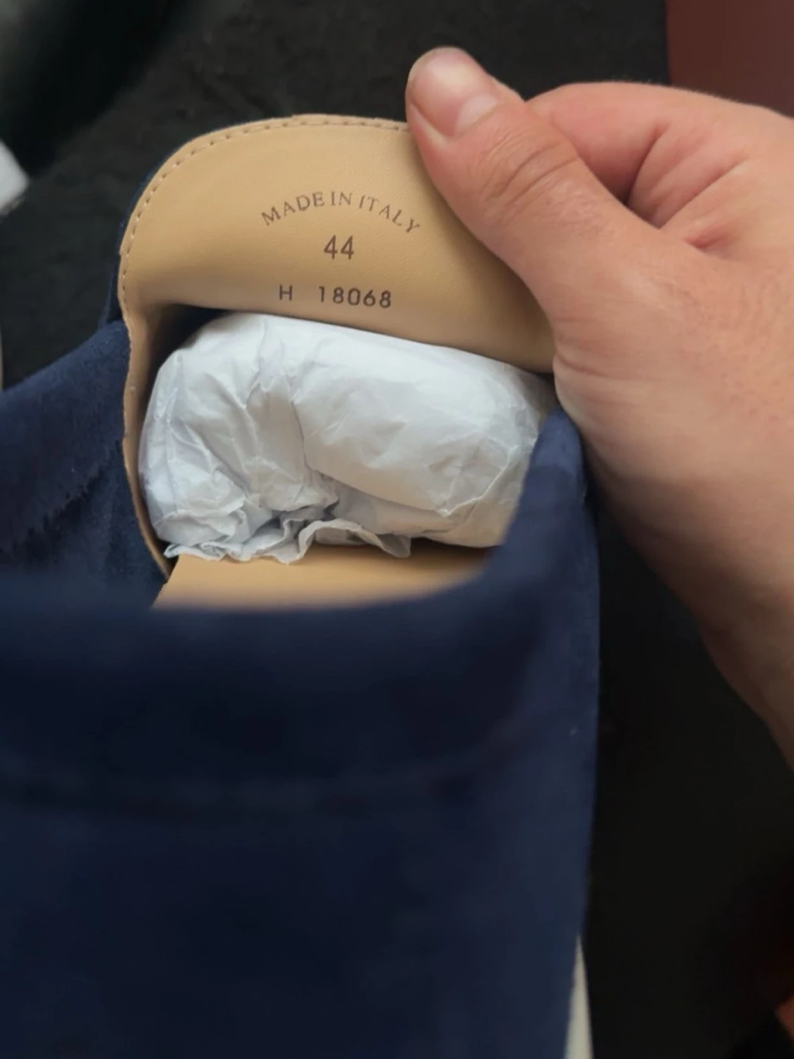 Blå mocka loafers från Loro Piana - 5