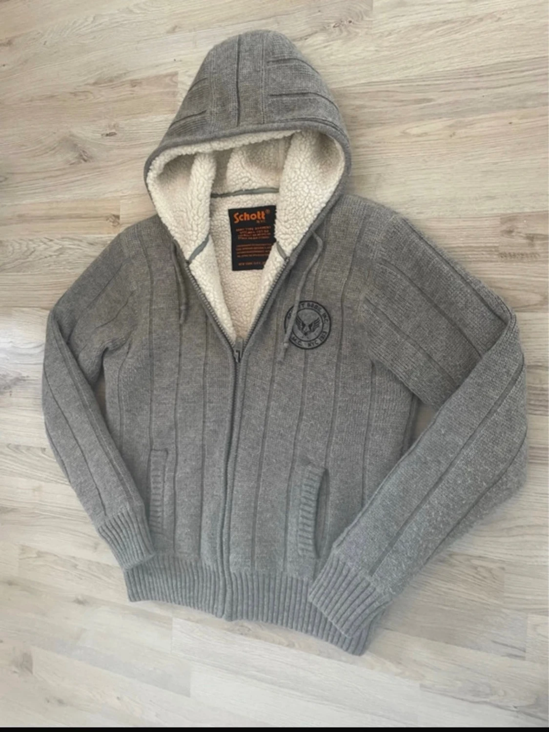 Grå cardigan från schott storlek s - 1