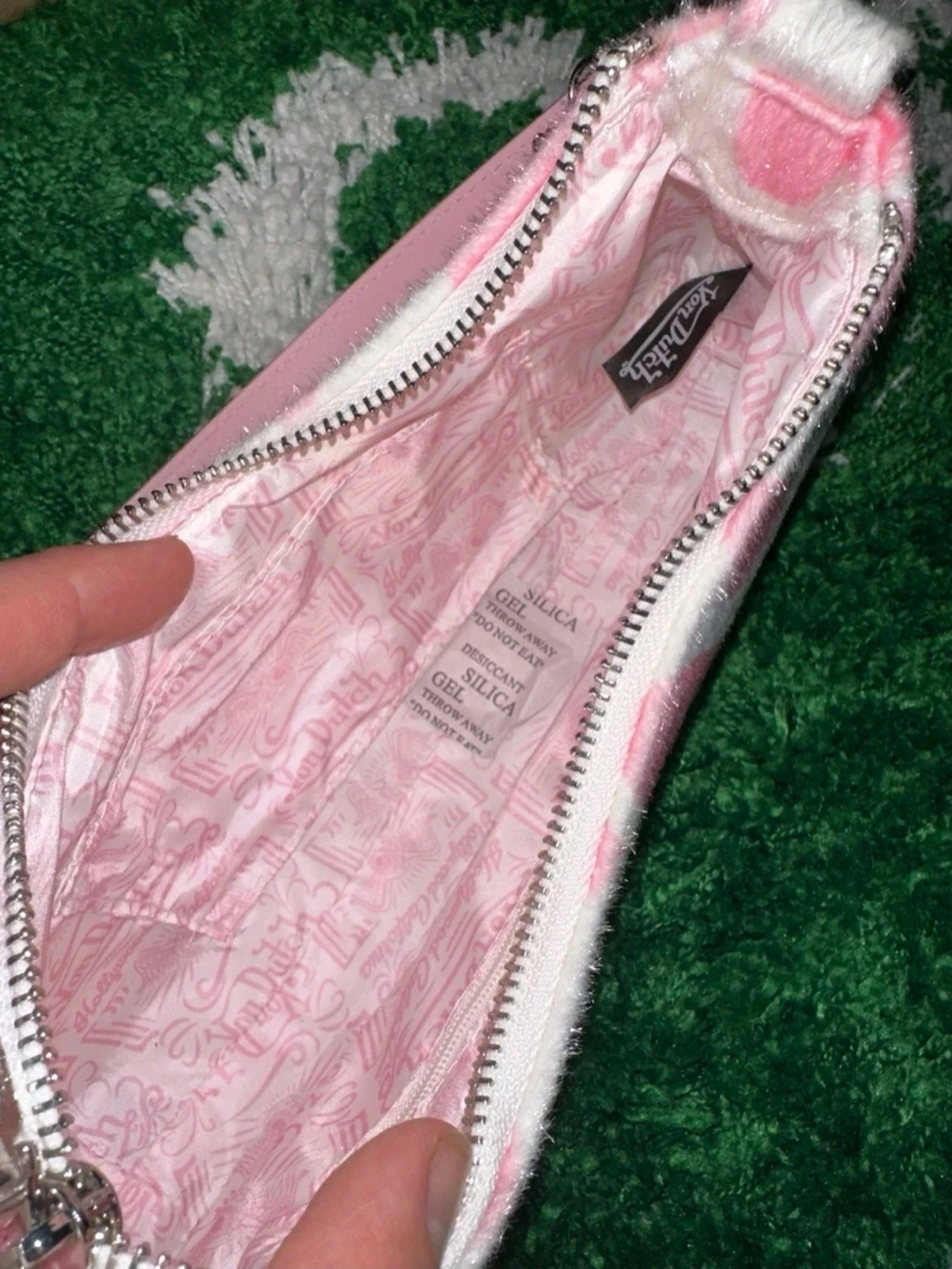 Rosa och vit Von Dutch handväska - 4