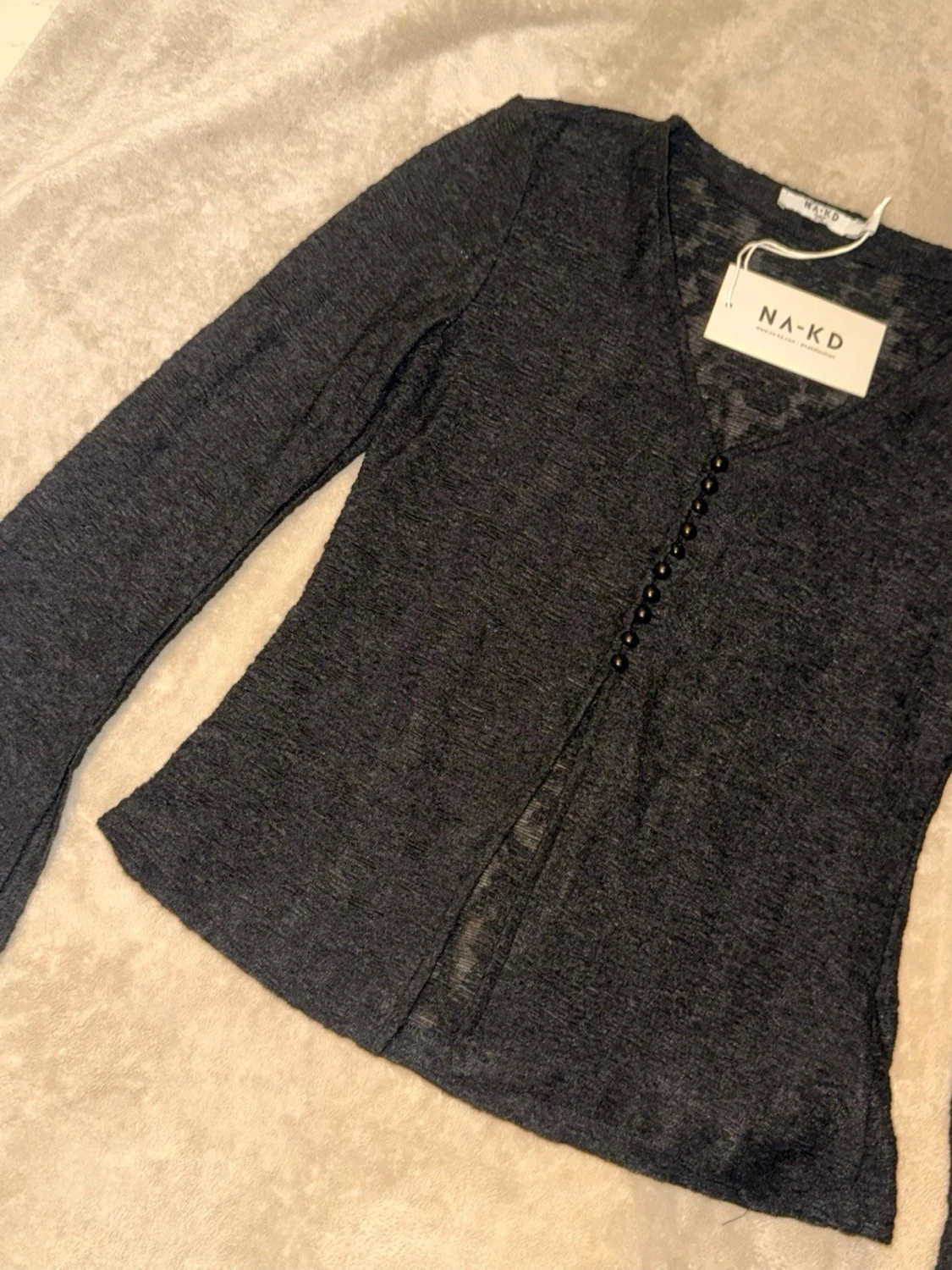 Svart tunn kofta från NA-KD - 2