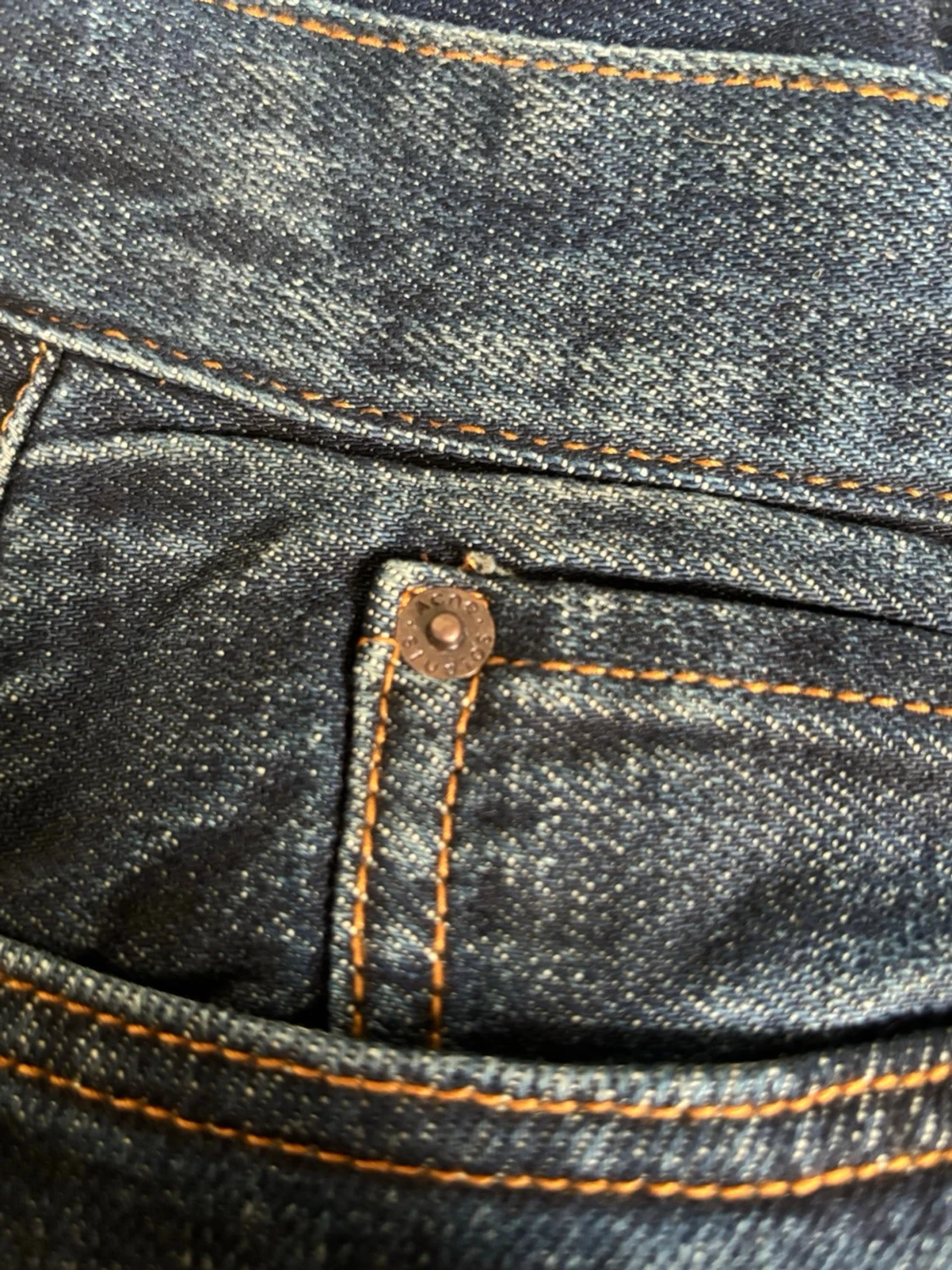 Mörkblå wide leg acne studios jeans - 6