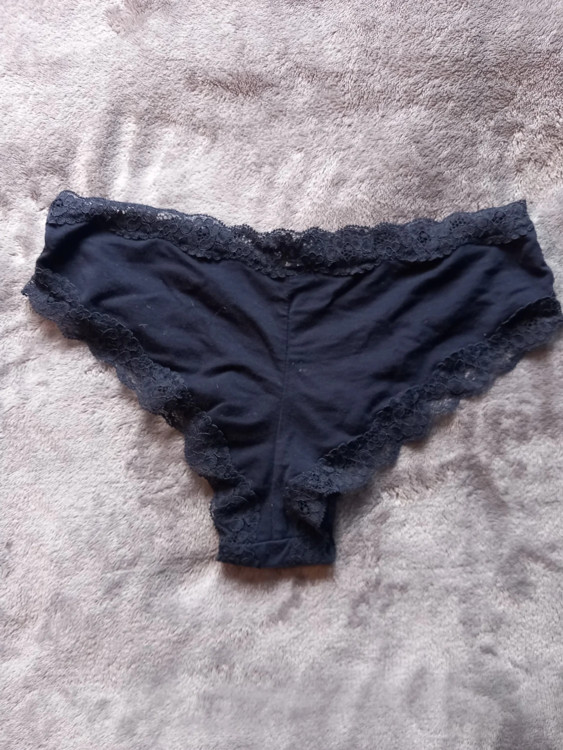 Blå spetskantade trosor - 2