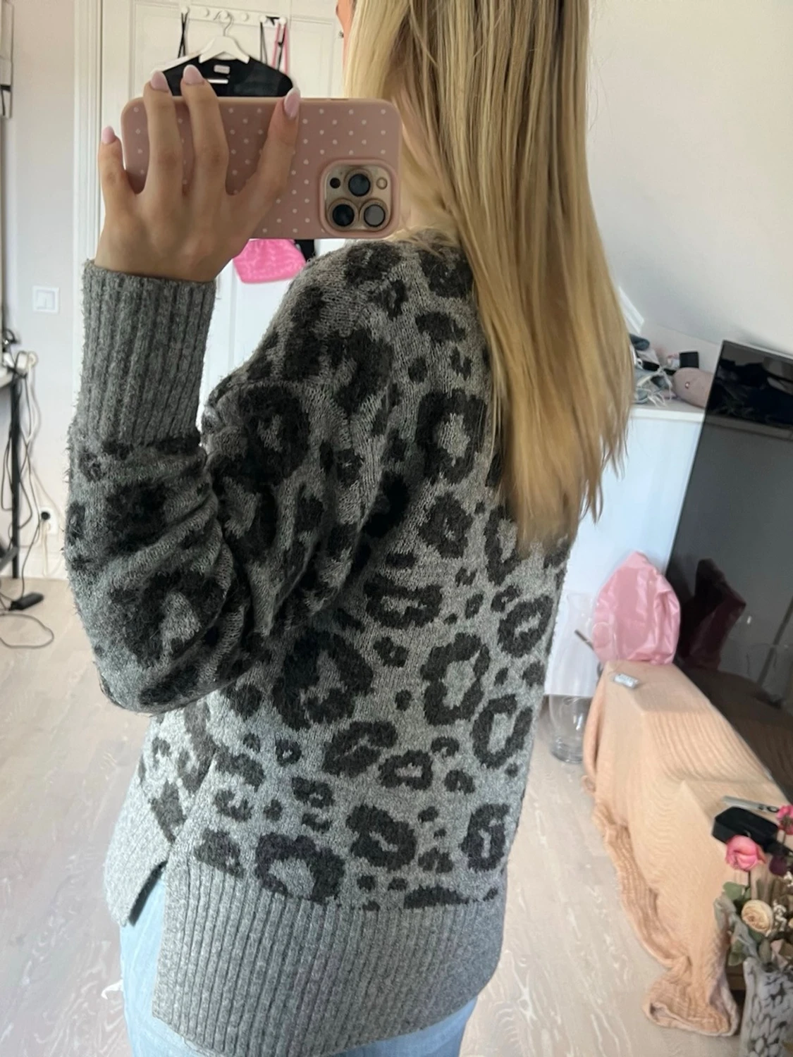 Stickad leopard tröja - 2
