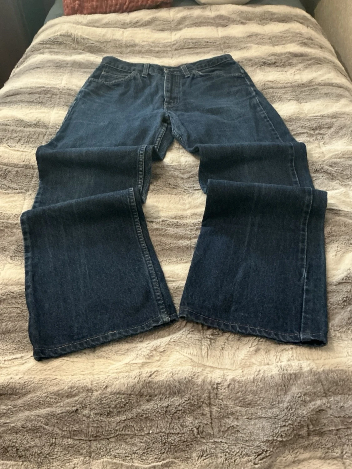RARE Vintage Y2K LEVI’S 607 Orange Tab – Slim Bootcut – Dark Indigo – 100% Cotton (W32 L32)
