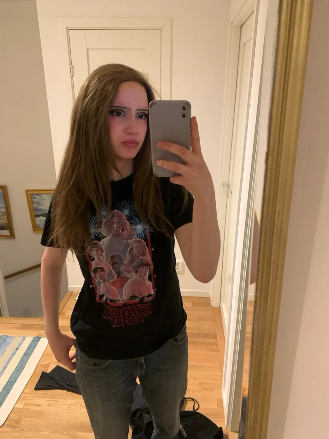 Svart Stranger Things t-shirt - 1