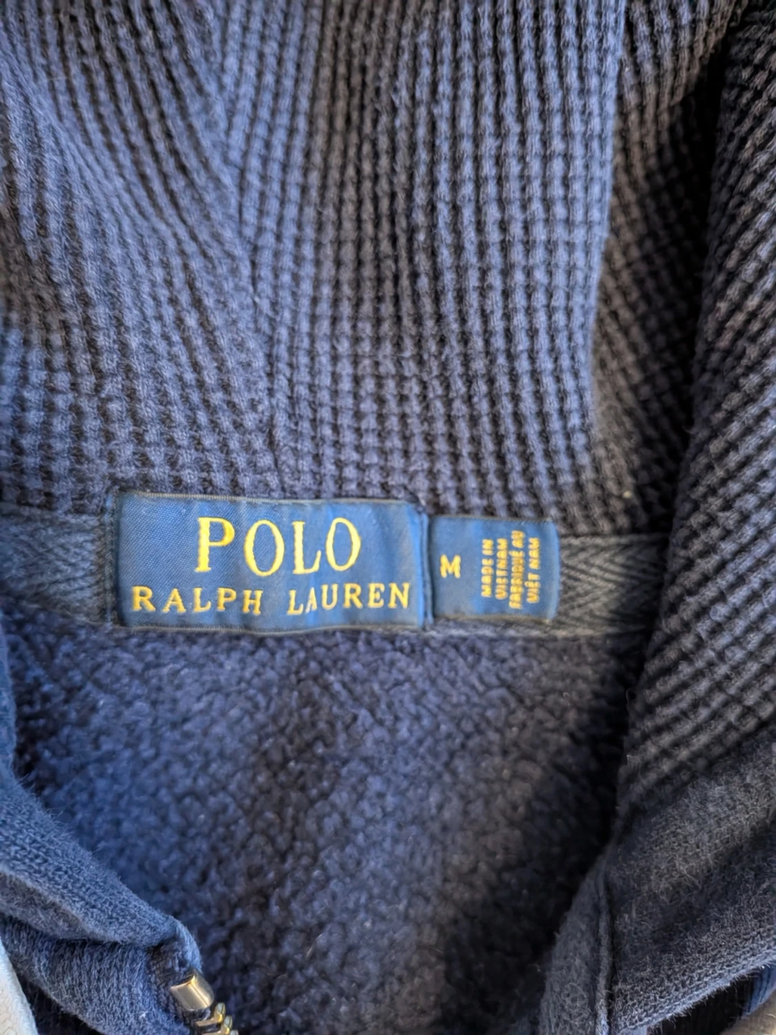 Marinblå Ralph Lauren zip hoodie  - 3