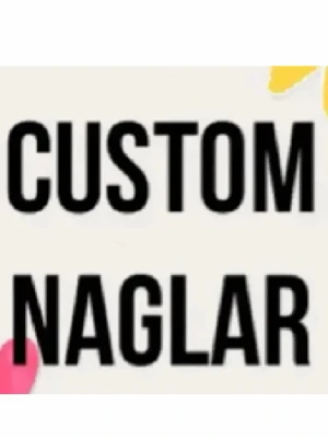 Custom-lösnaglar - Album cover nails