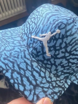 Blå mönstrad keps från Jordan - Snygg keps från Jordan med blått och svart mönster samt vit broderad Jumpman-logga framtill. Justerbar snapback baktill för perfekt passform. Perfekt accessoar för en sportig och trendig look.