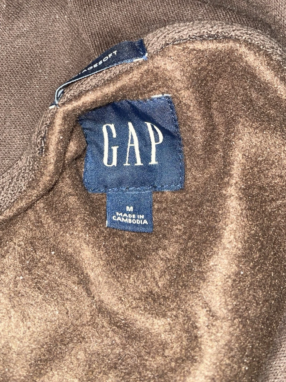 Brun hoodie från GAP med logga - 1