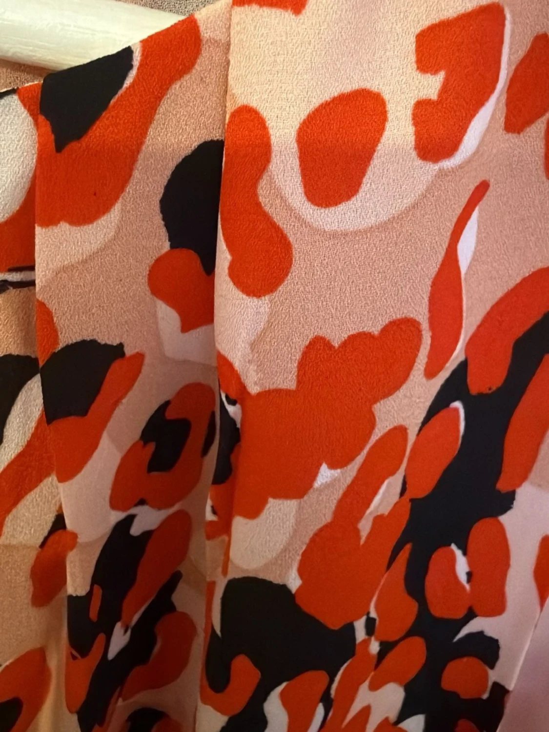 Röd leopardmönstrad klänning - 2