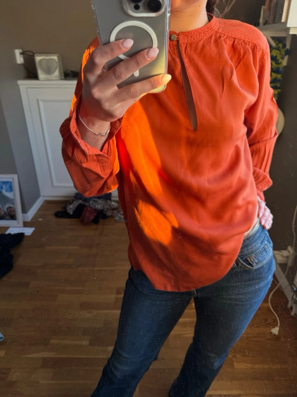 Rostfärgad blus  - 1