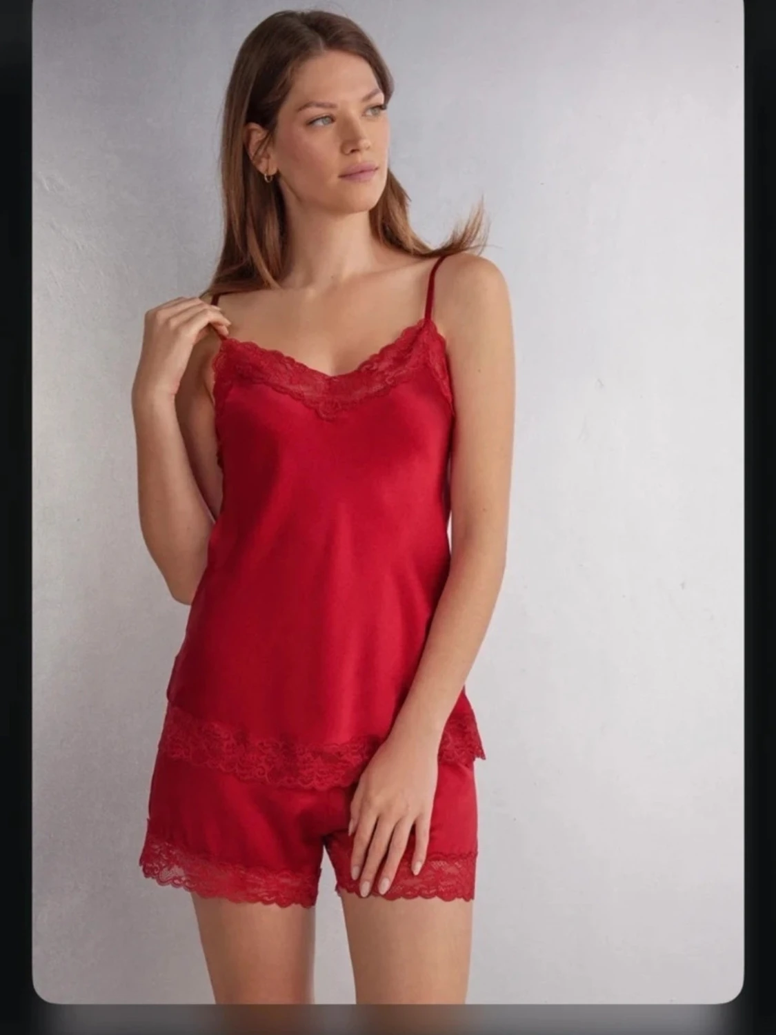 Vinröt pyjamas set intimissimi - 2