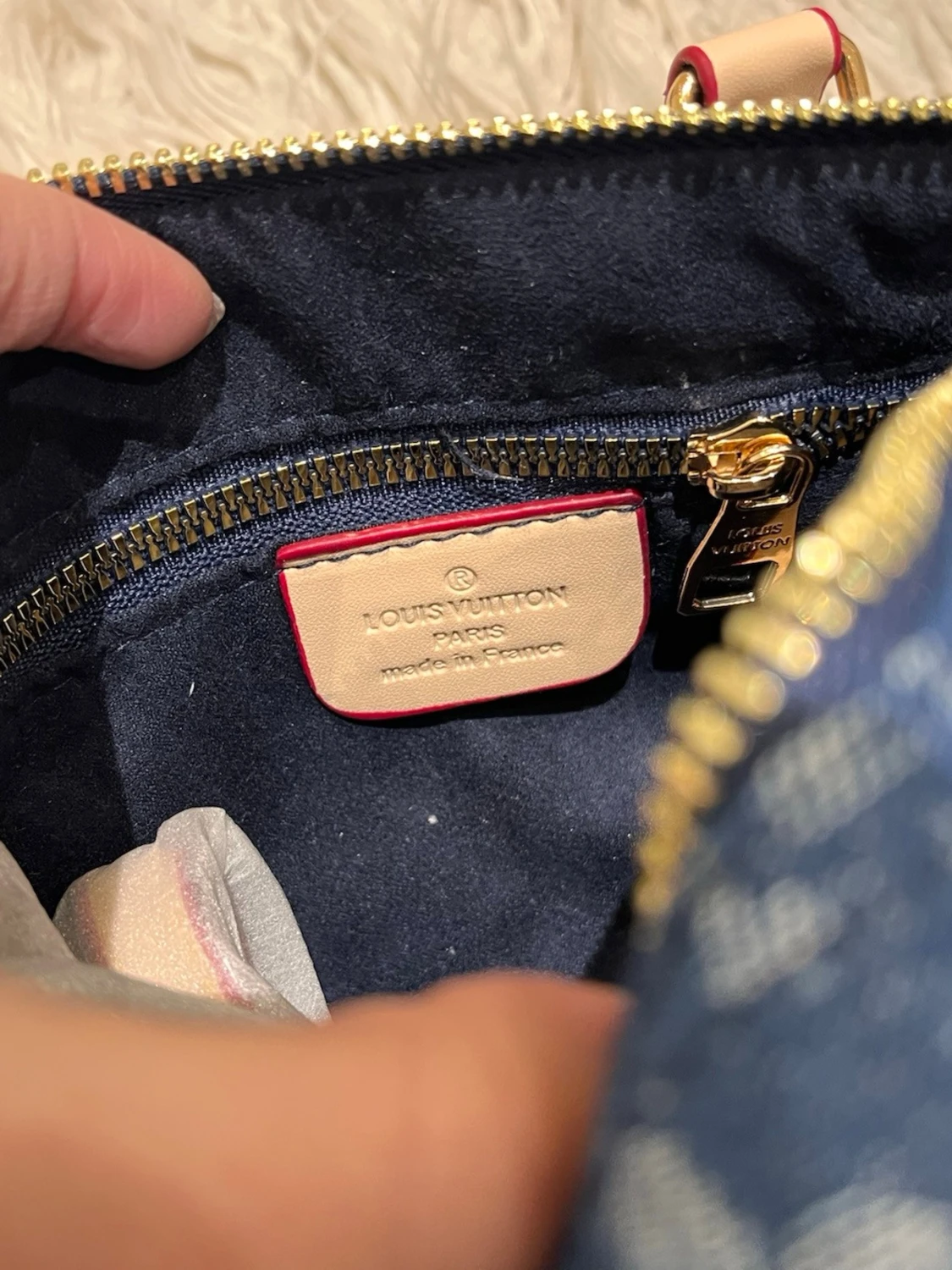 Denim monogram handväska - 3