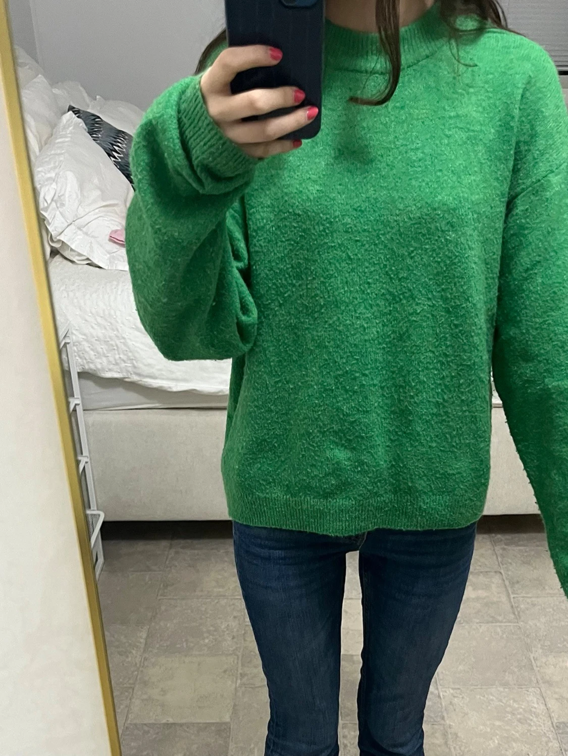 Grön stickad tröja från H&M