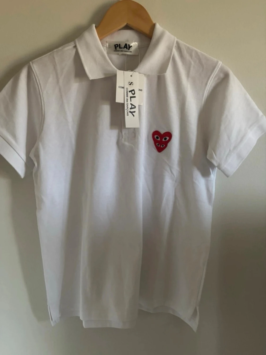 Vit pikétröja Comme des Garçons Play - 1