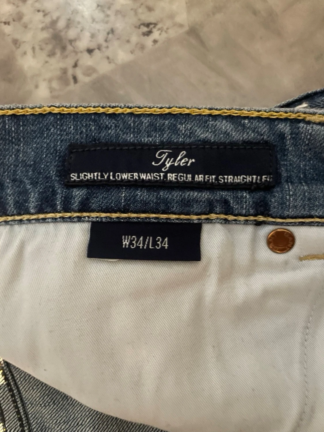 Blå raka jeans från Gant - 2