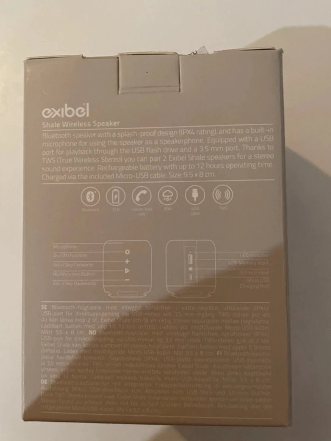 Exibel Shale trådlös högtalare grå - 1