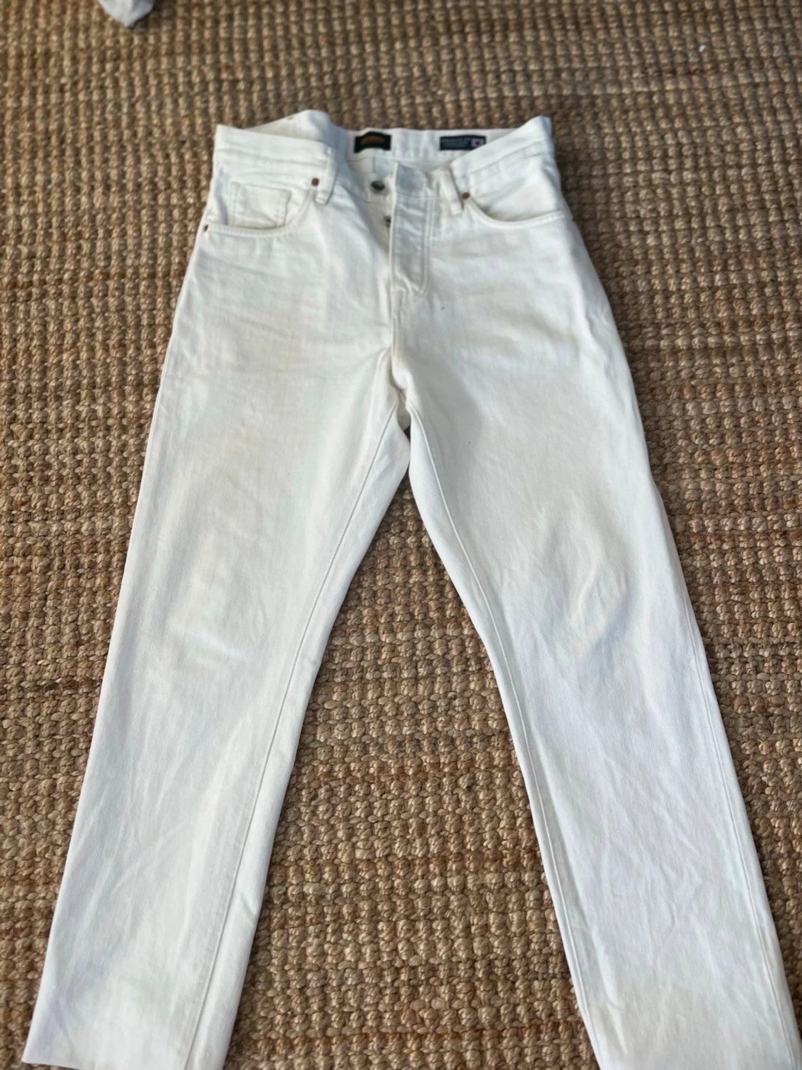 Vita raka jeans från Carlslund