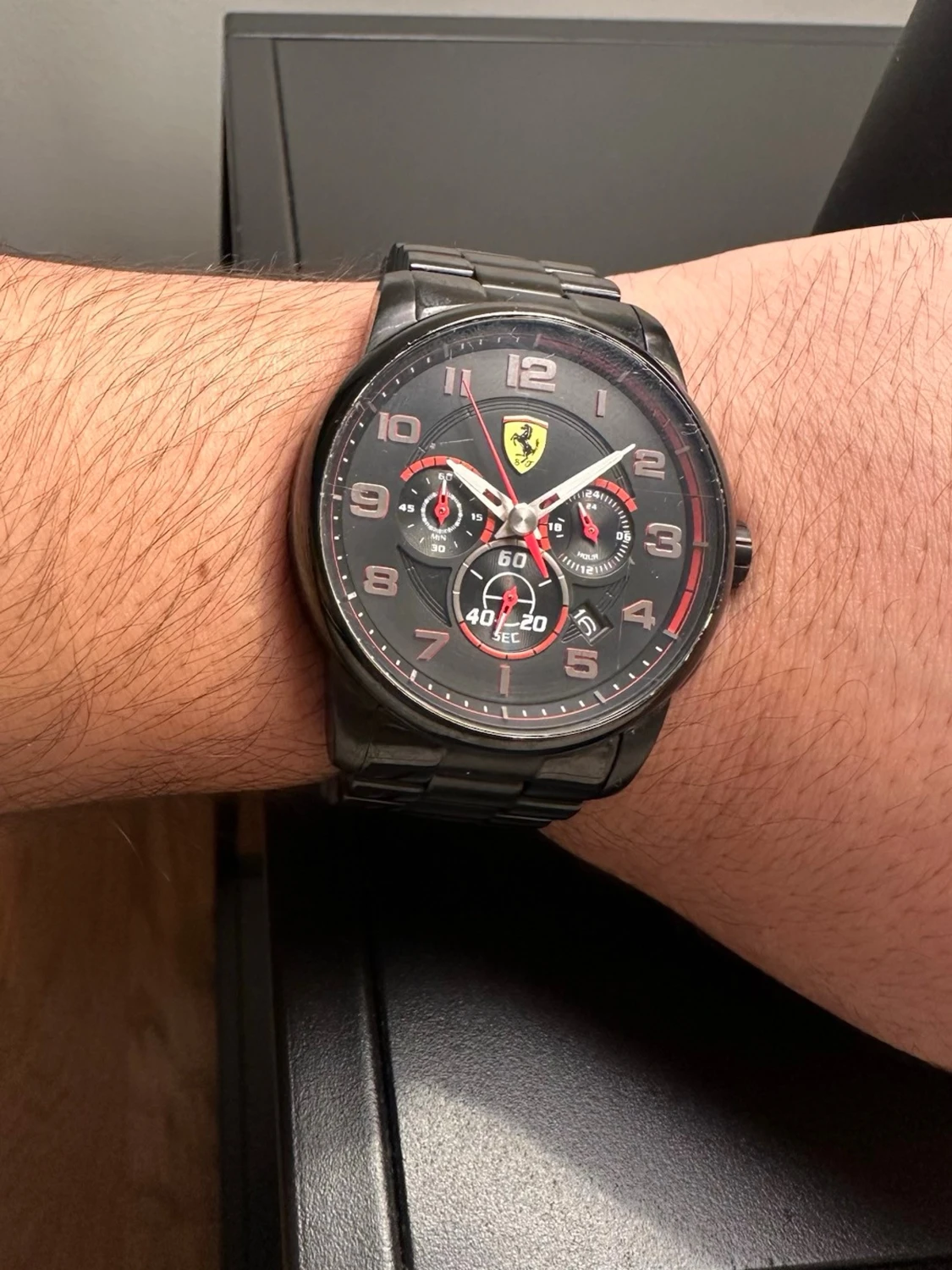 Svart Ferrari klocka stainless still  - 1