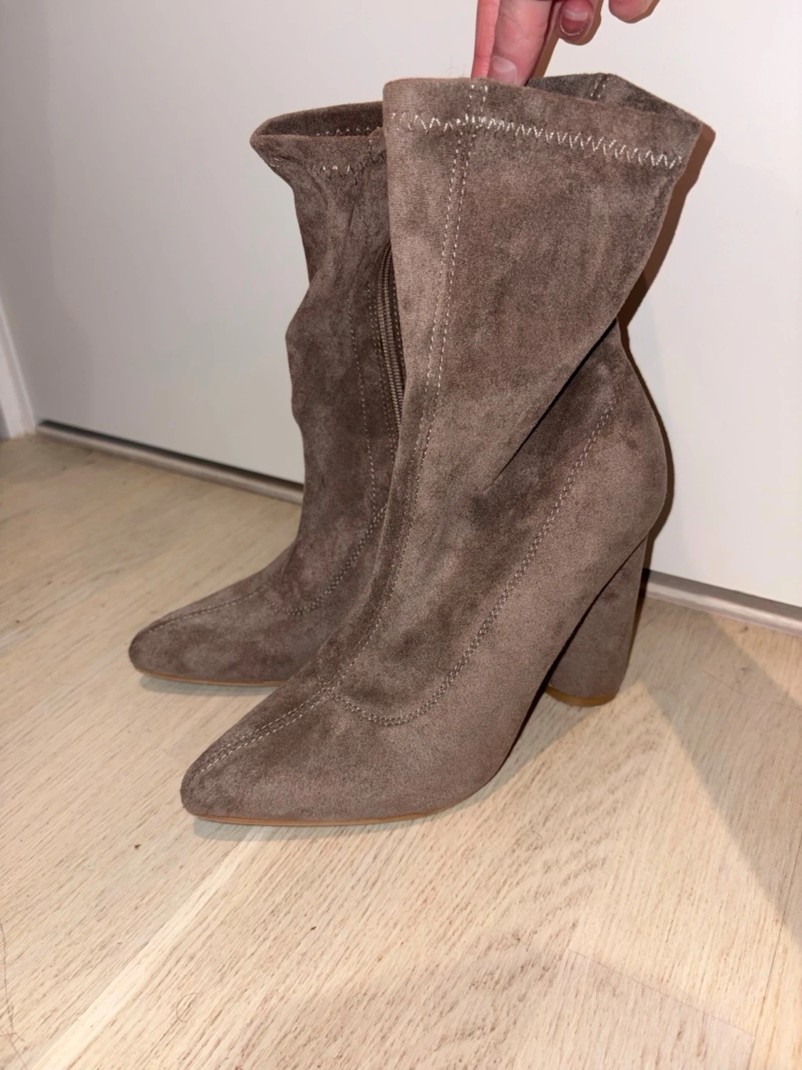Y2k 2000s suede klackskor - 2