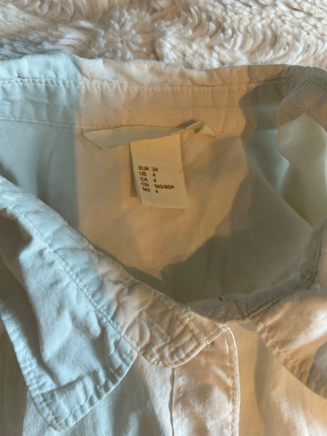 Vit skjorta i linne, strl 34 - 1